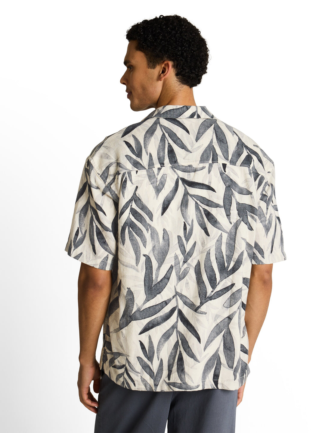 LOOSE VISCOSE COTTON RESORT SHIRT