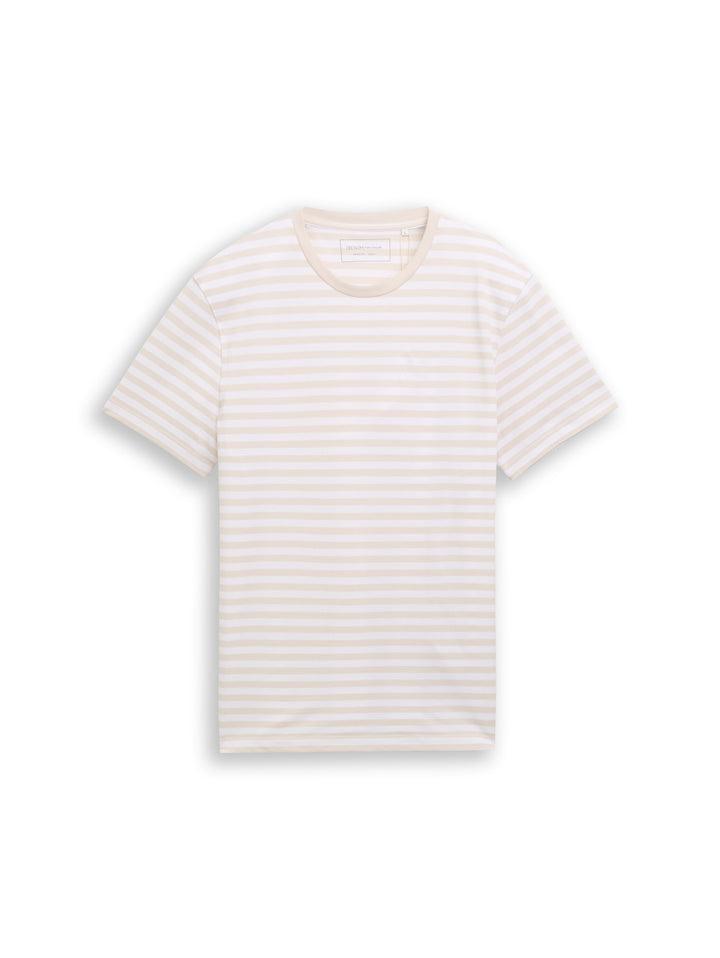 STRIPED PIQU T-SHIRT