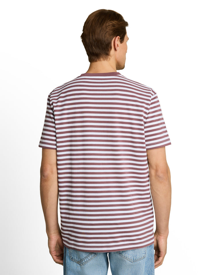 STRIPED PIQU T-SHIRT