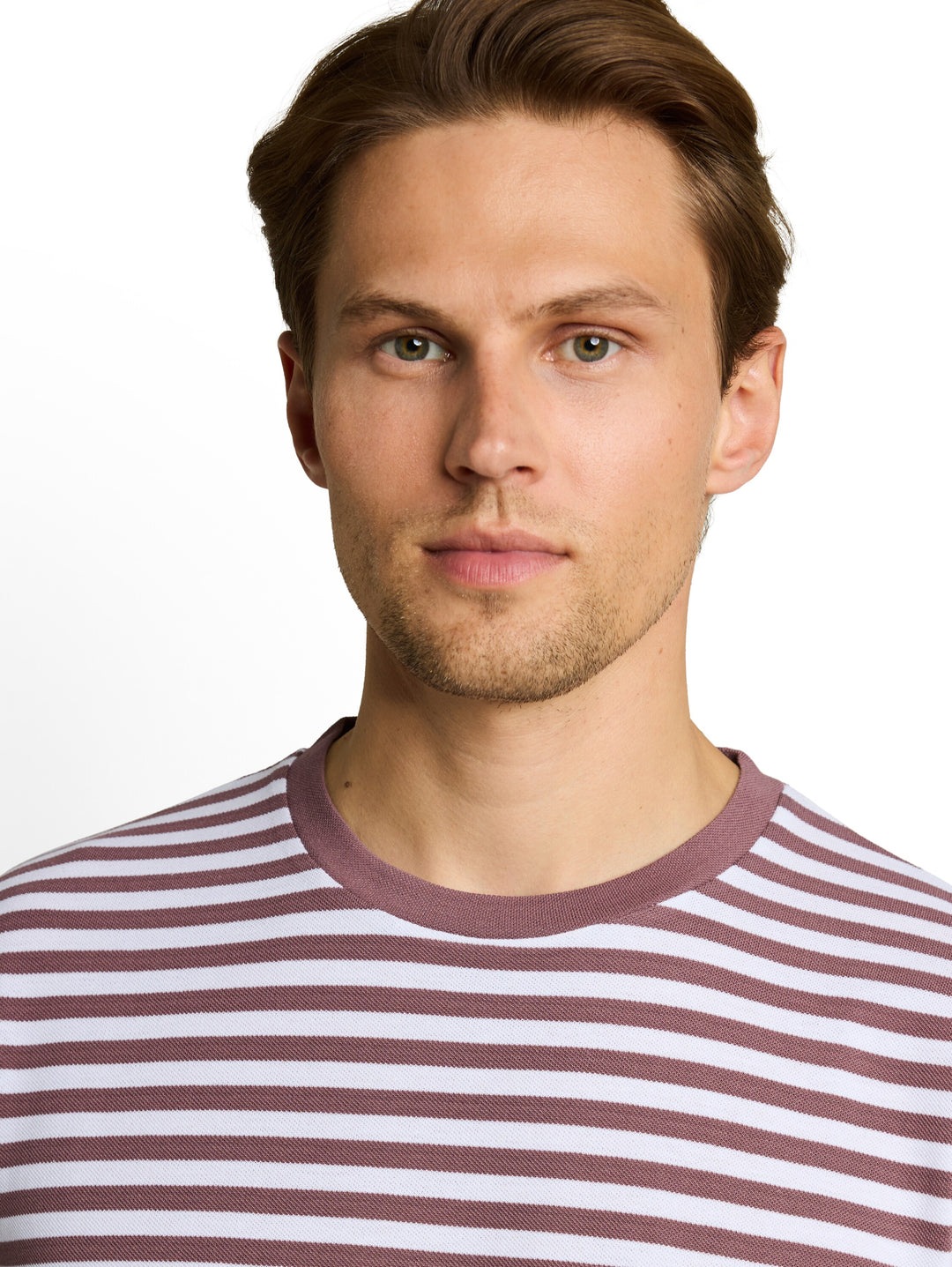 STRIPED PIQU T-SHIRT