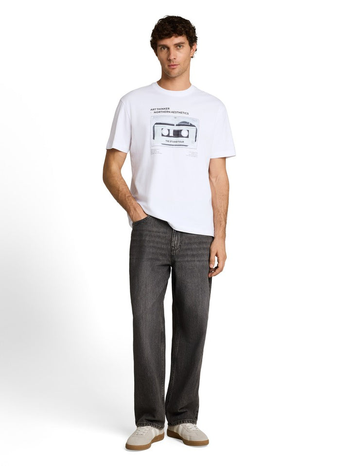 RELAXED APPLICATED PRINT T-SHIRT