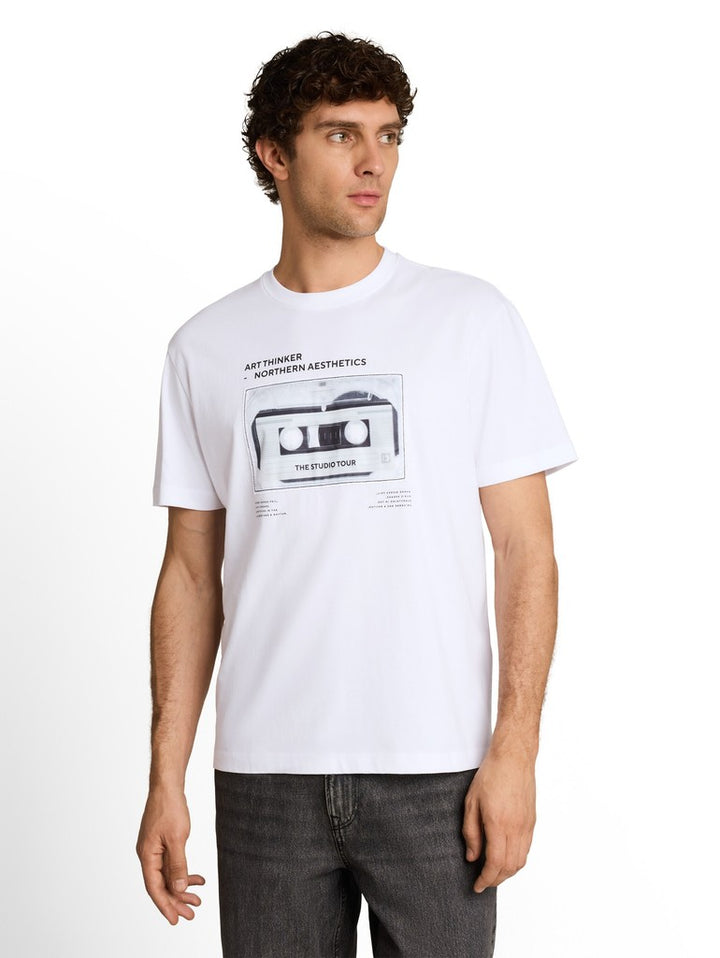 RELAXED APPLICATED PRINT T-SHIRT