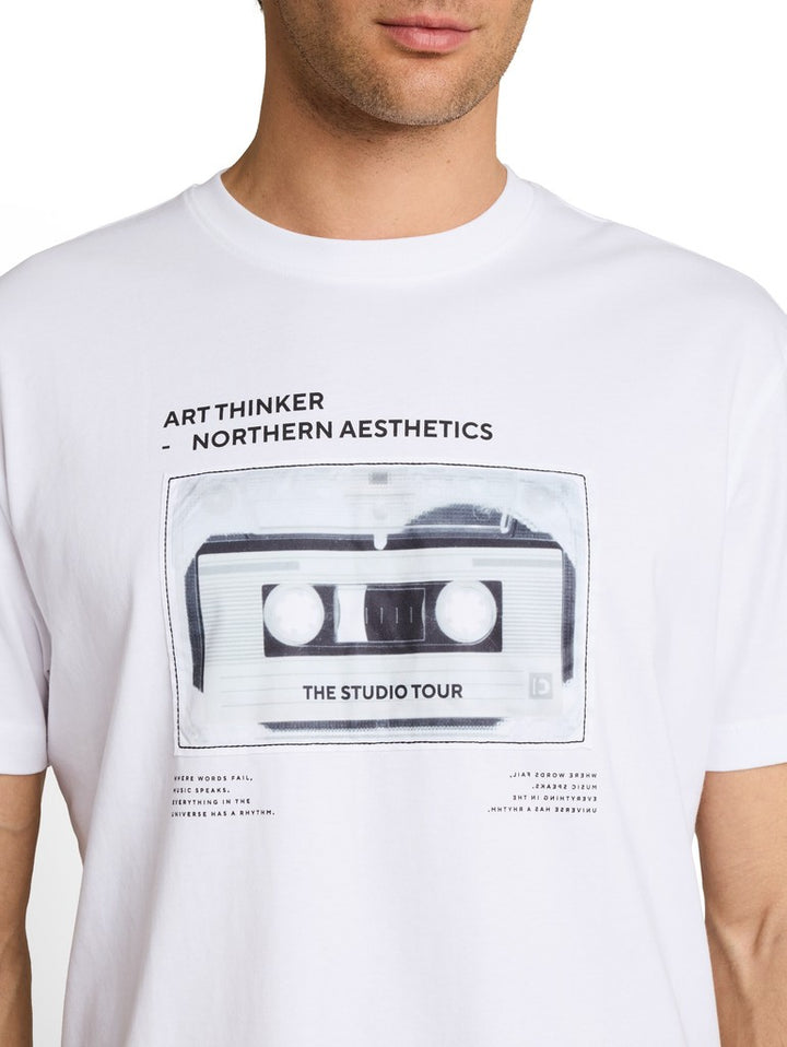 RELAXED APPLICATED PRINT T-SHIRT