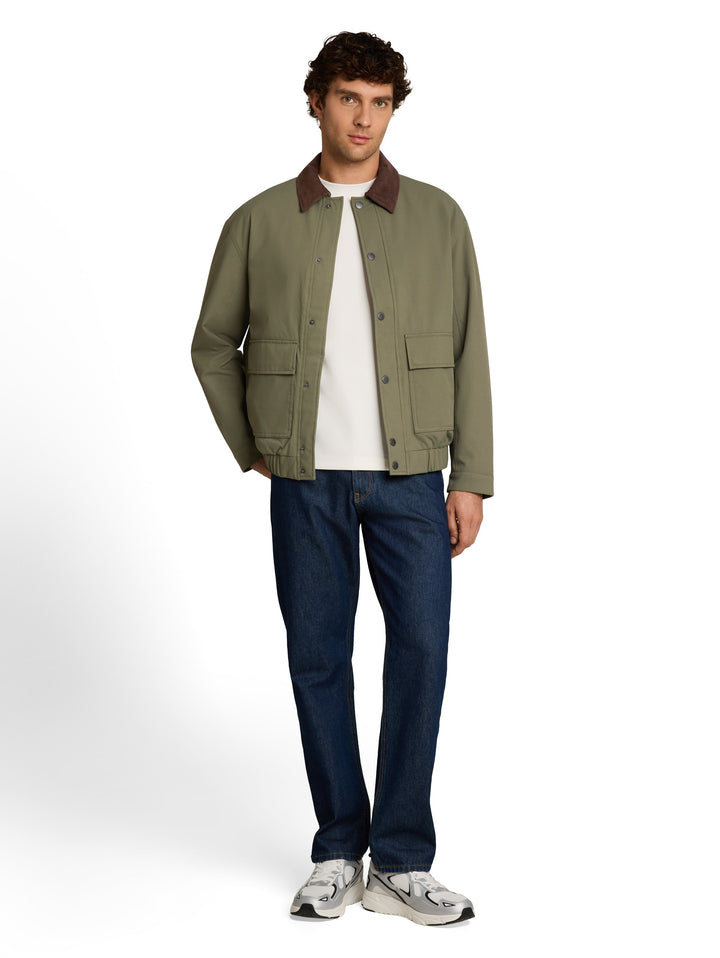 BLOUSON WITH CORDUROY COLLAR