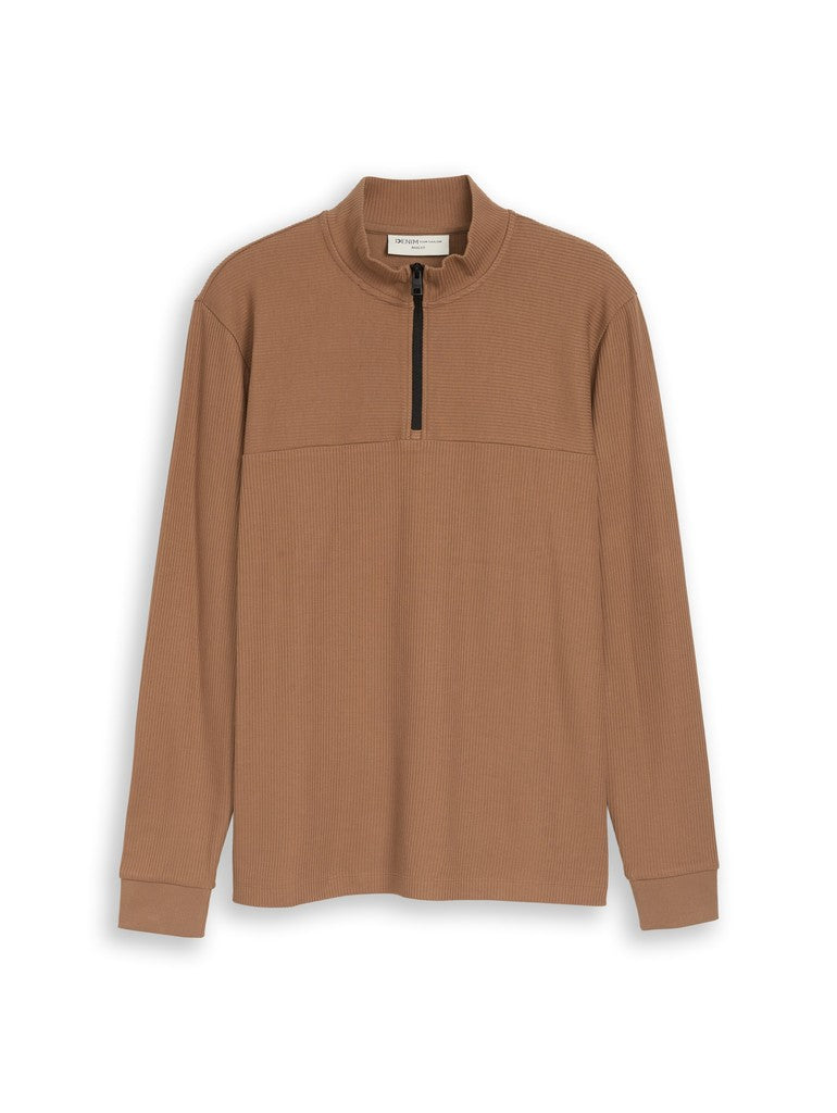 STRUCTURED STAND UP ZIPPER LONGSLEEVE