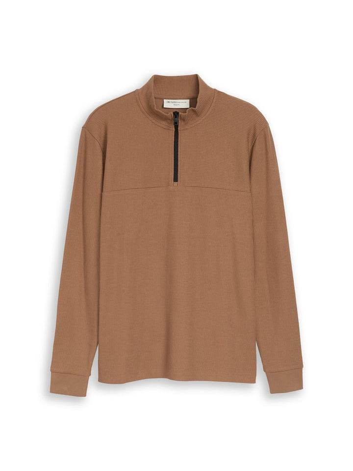 STRUCTURED STAND UP ZIPPER LONGSLEEVE