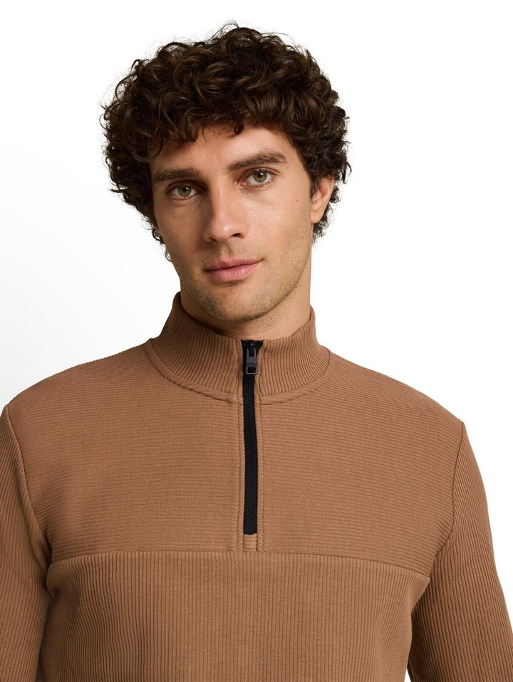 STRUCTURED STAND UP ZIPPER LONGSLEEVE