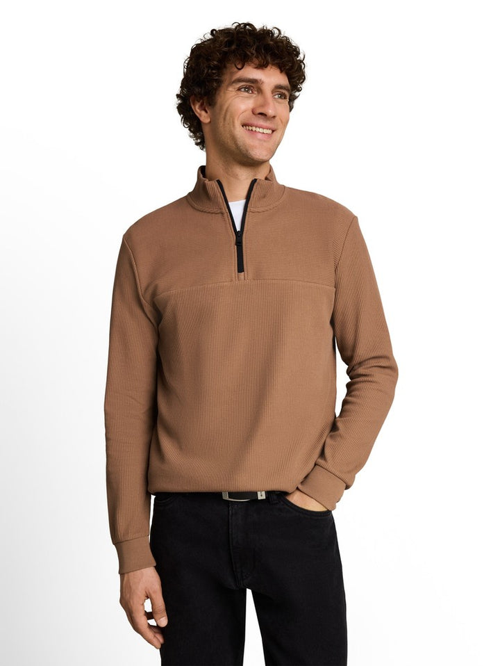 STRUCTURED STAND UP ZIPPER LONGSLEEVE