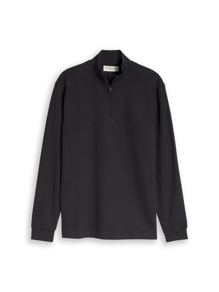 STRUCTURED STAND UP ZIPPER LONGSLEEVE