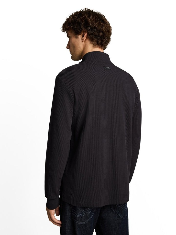 STRUCTURED STAND UP ZIPPER LONGSLEEVE