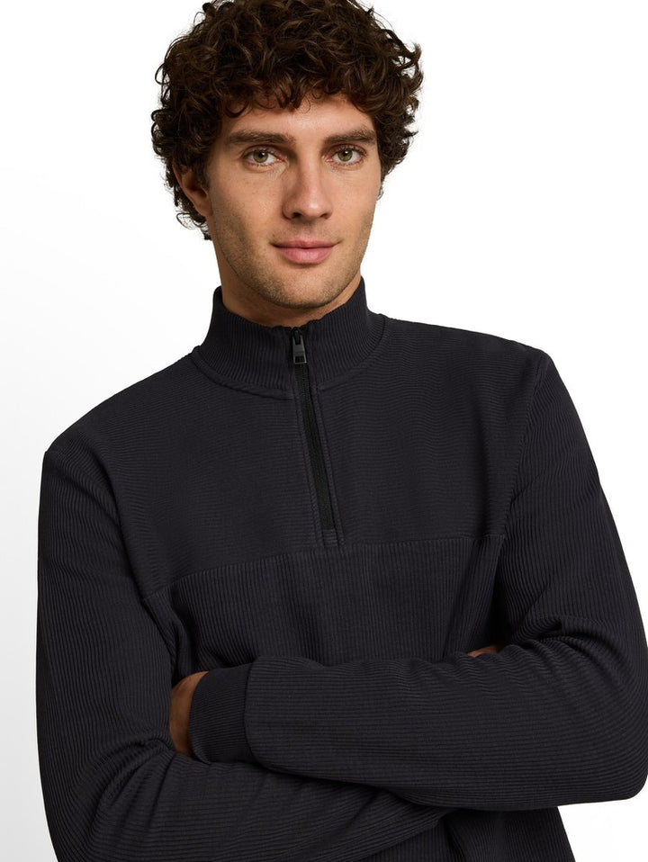 STRUCTURED STAND UP ZIPPER LONGSLEEVE