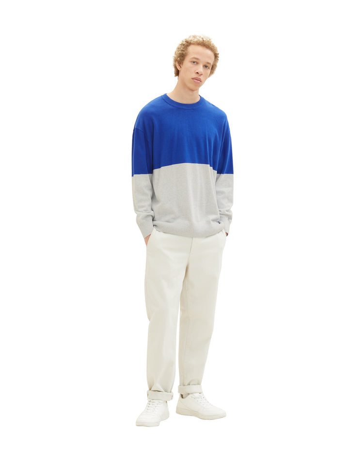 RELAXED COLOR BLOCK KNIT