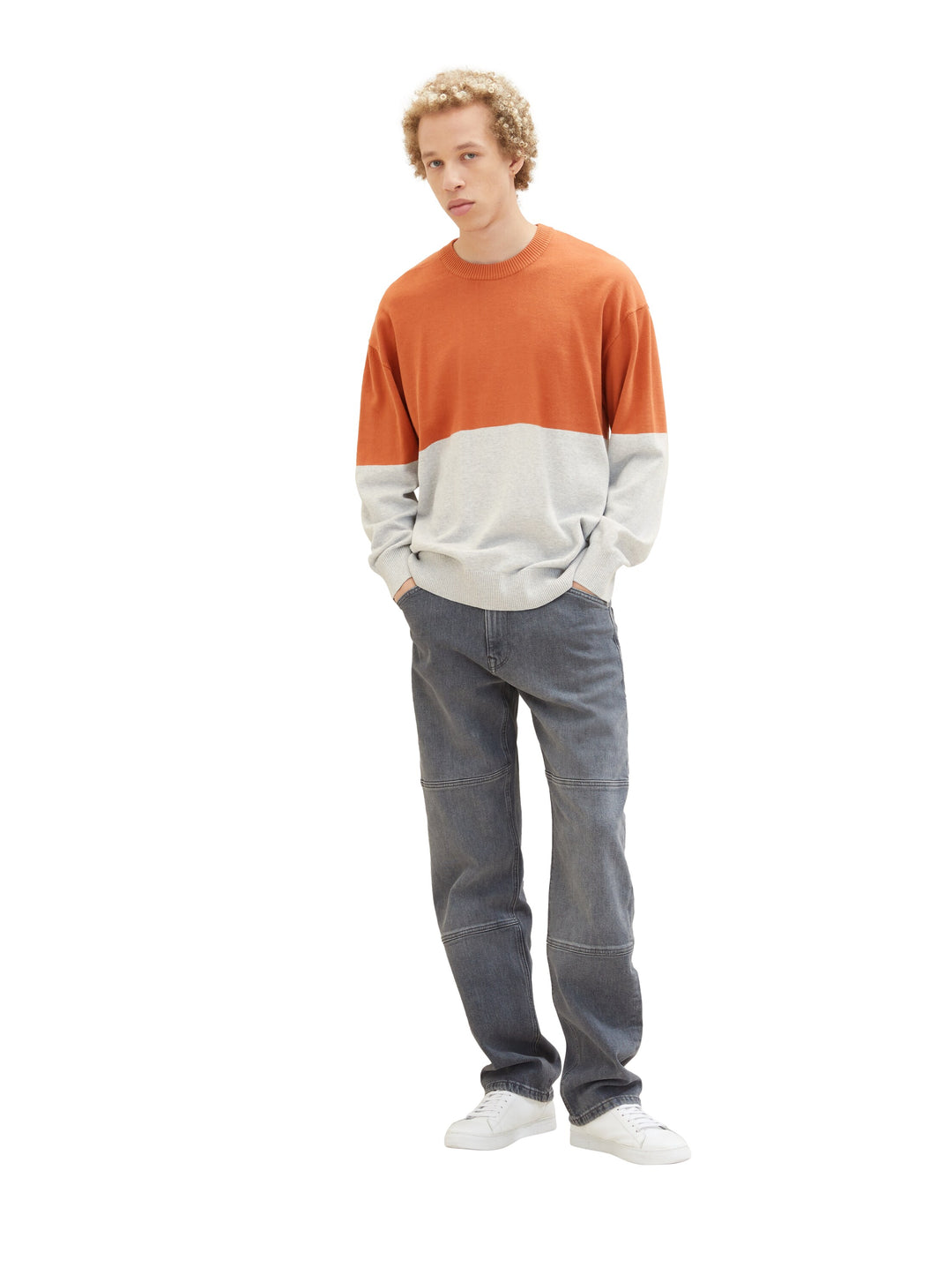 RELAXED COLOR BLOCK KNIT