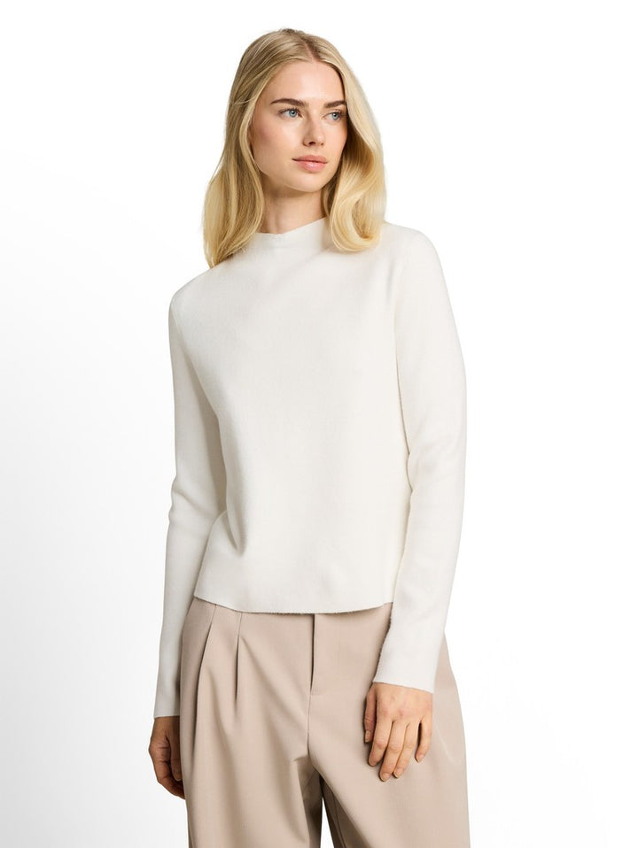 KNIT PULLOVER WITH MOCK-NECK