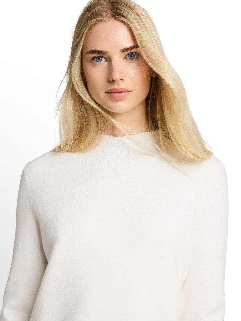 KNIT PULLOVER WITH MOCK-NECK