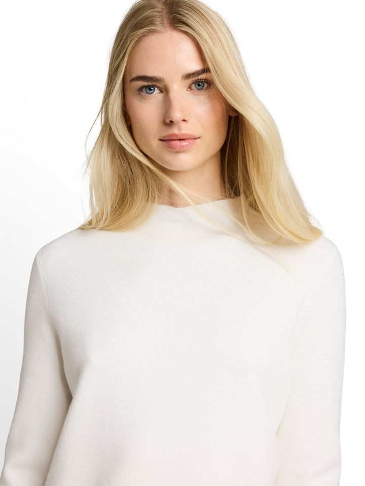 KNIT PULLOVER WITH MOCK-NECK