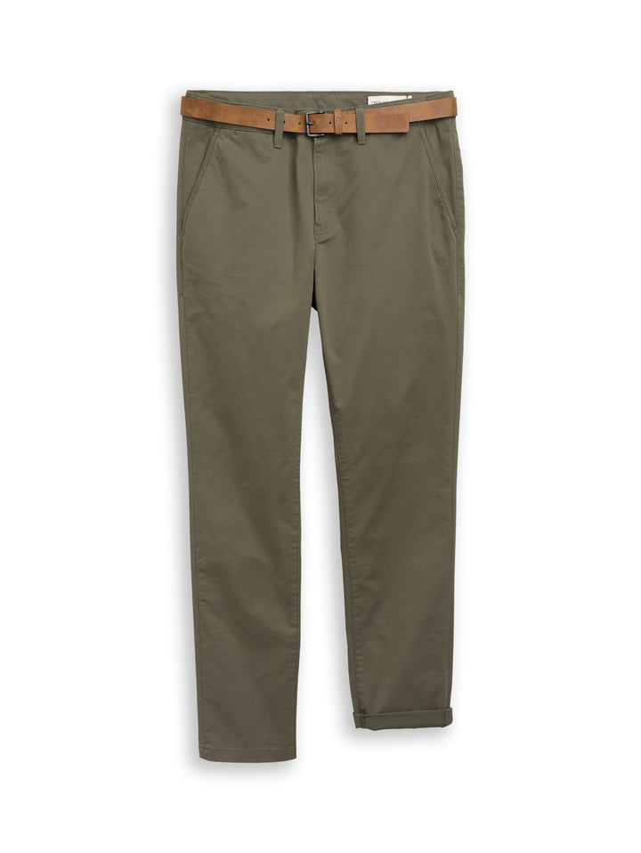SLIM CHINO WITH BELT