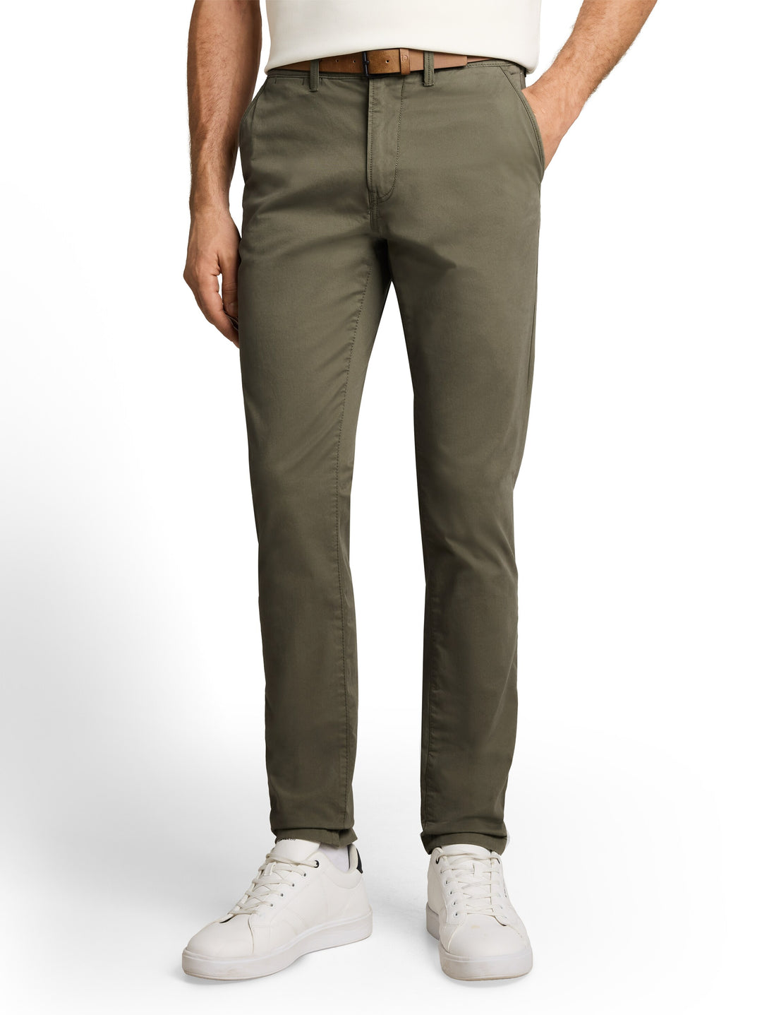 SLIM CHINO WITH BELT