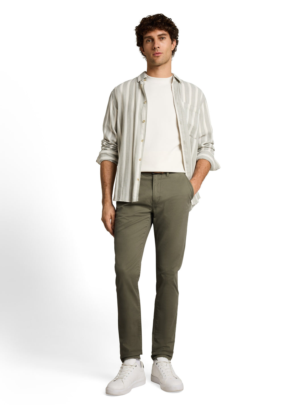 SLIM CHINO WITH BELT