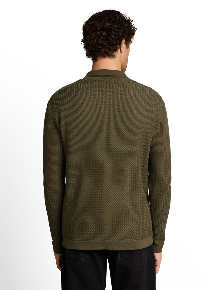 STRUCTURED KNIT SHIRT
