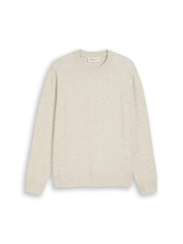 MULTI COLOR NEP CREW NECK KNIT