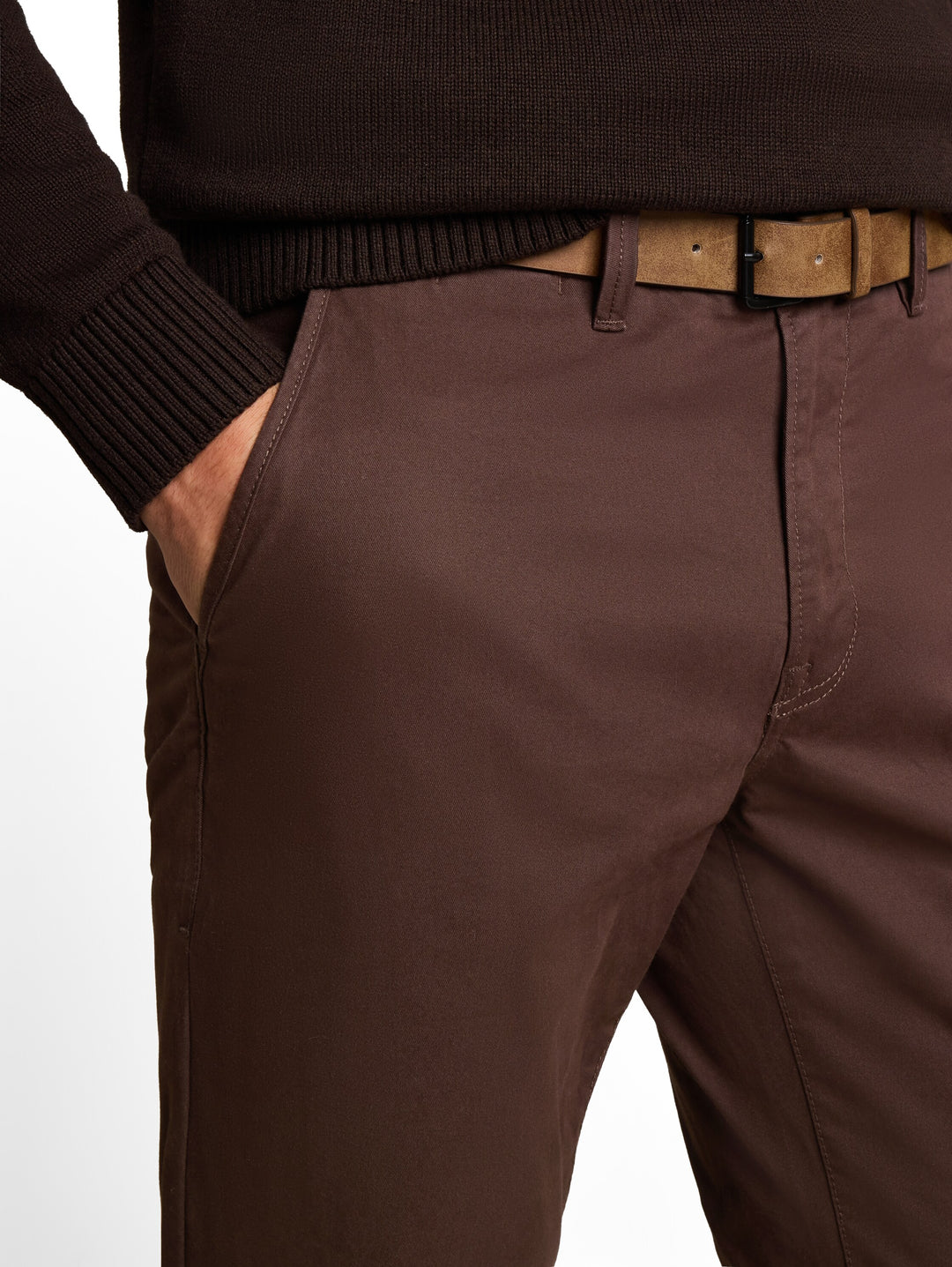 SLIM CHINO WITH BELT