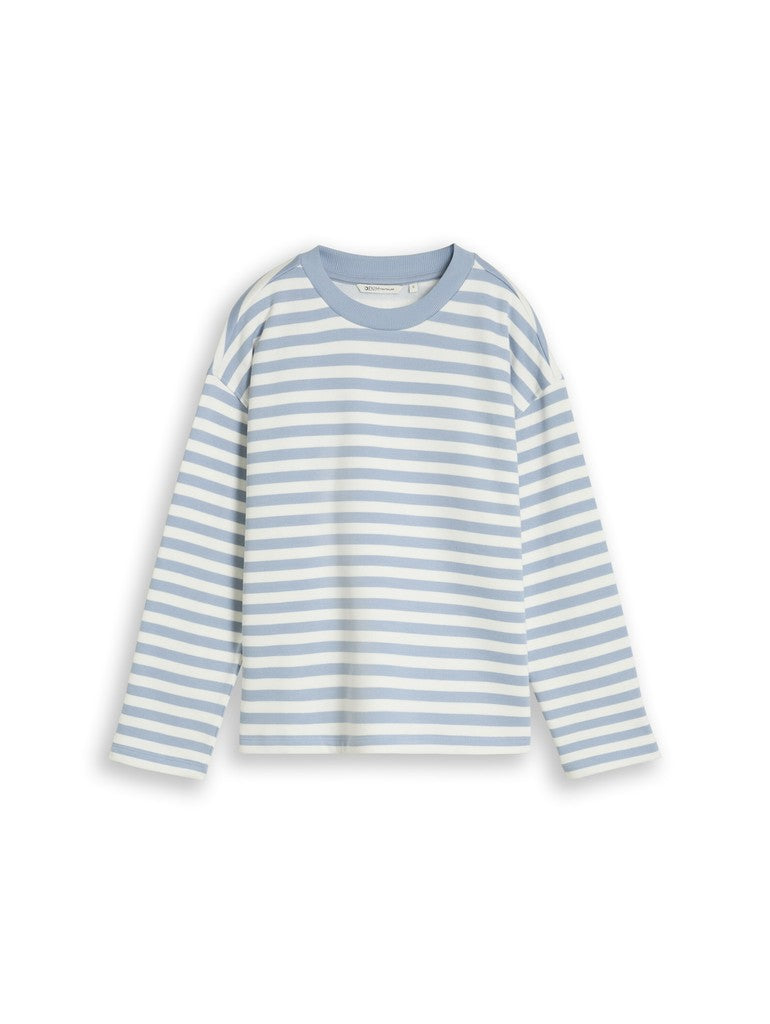 STRIPED CREWNECK SWEATSHIRT