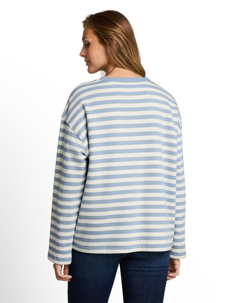STRIPED CREWNECK SWEATSHIRT