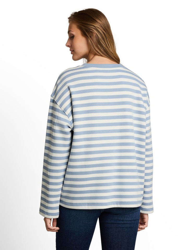 STRIPED CREWNECK SWEATSHIRT