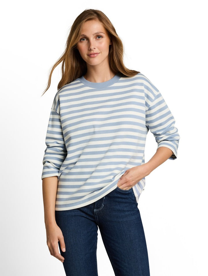 STRIPED CREWNECK SWEATSHIRT