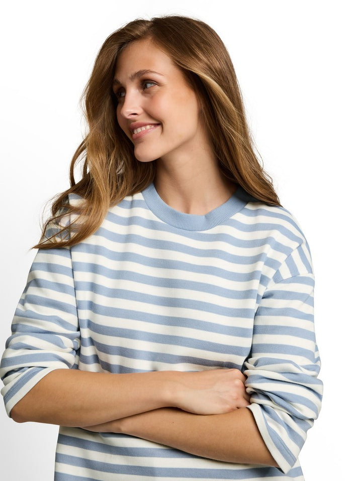 STRIPED CREWNECK SWEATSHIRT