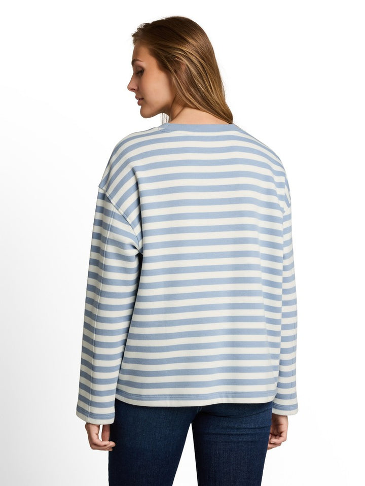 STRIPED CREWNECK SWEATSHIRT