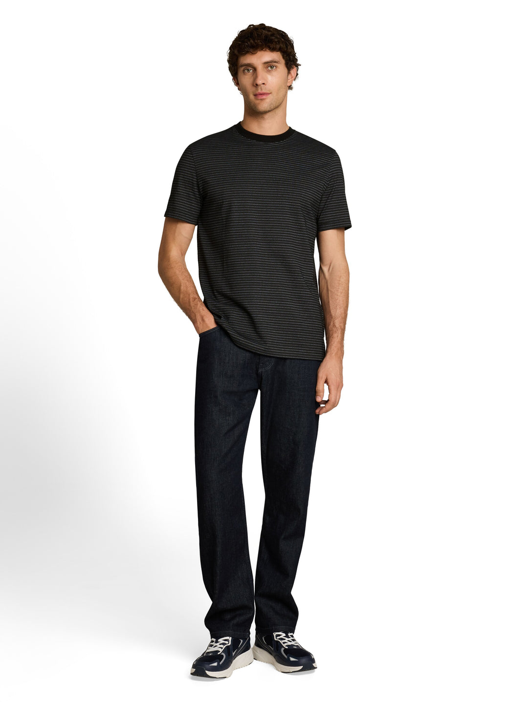 MELANGE STRIPE T-SHIRT