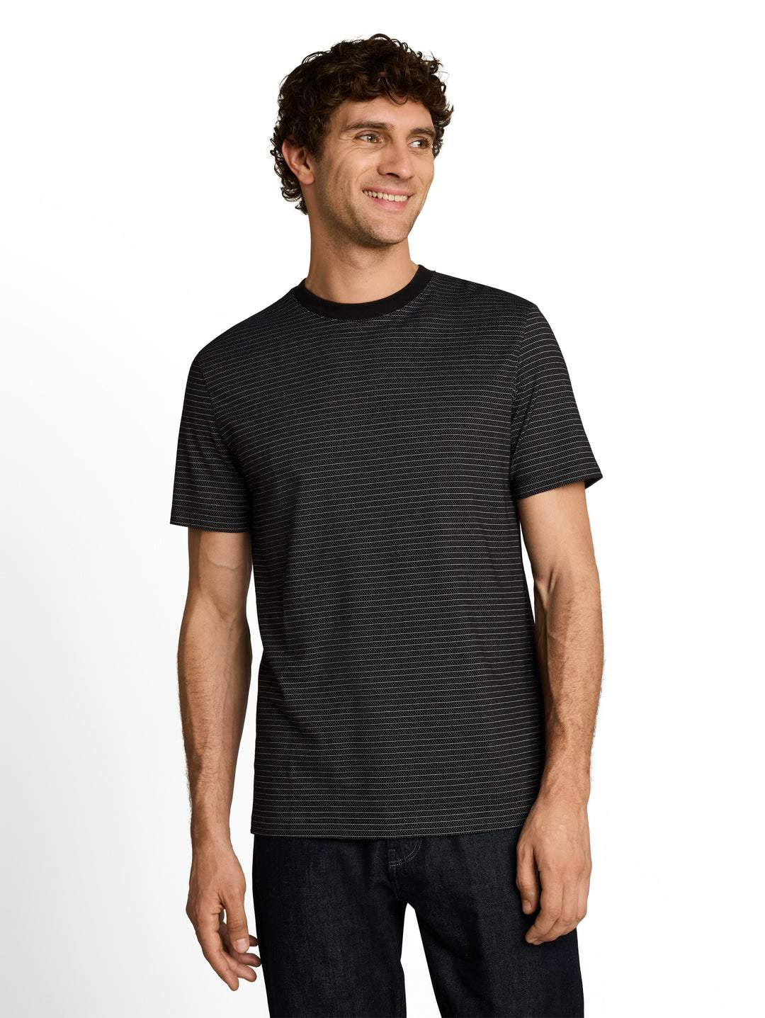 MELANGE STRIPE T-SHIRT
