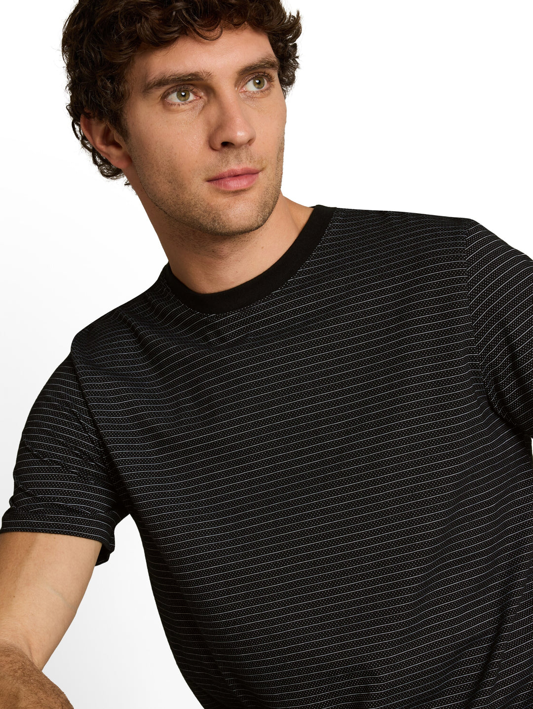 MELANGE STRIPE T-SHIRT