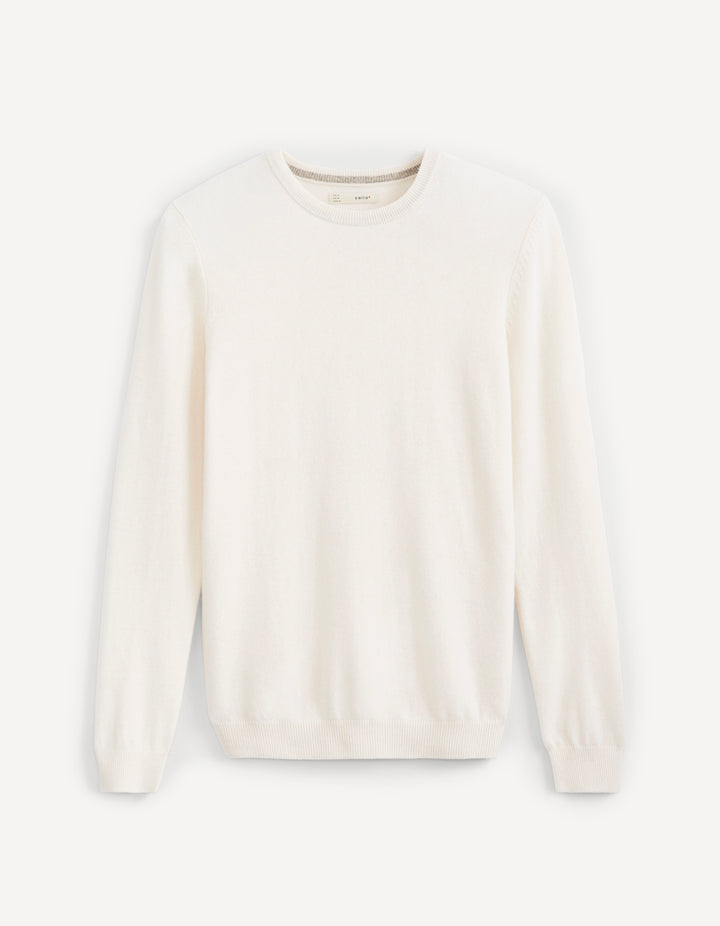 100% cashmere crew neck sweater