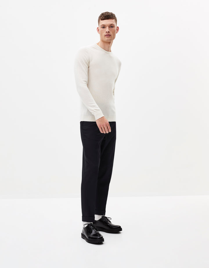 100% cashmere crew neck sweater