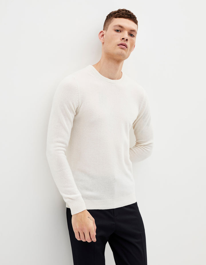 100% cashmere crew neck sweater