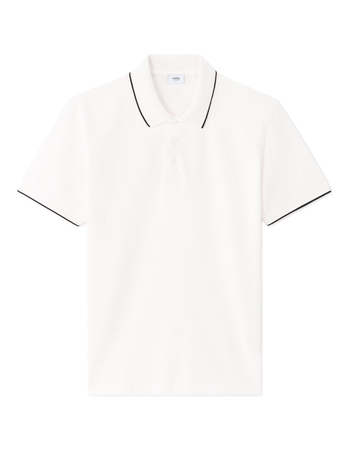 Men - Knitted - Polo Shirt - Short sleeves