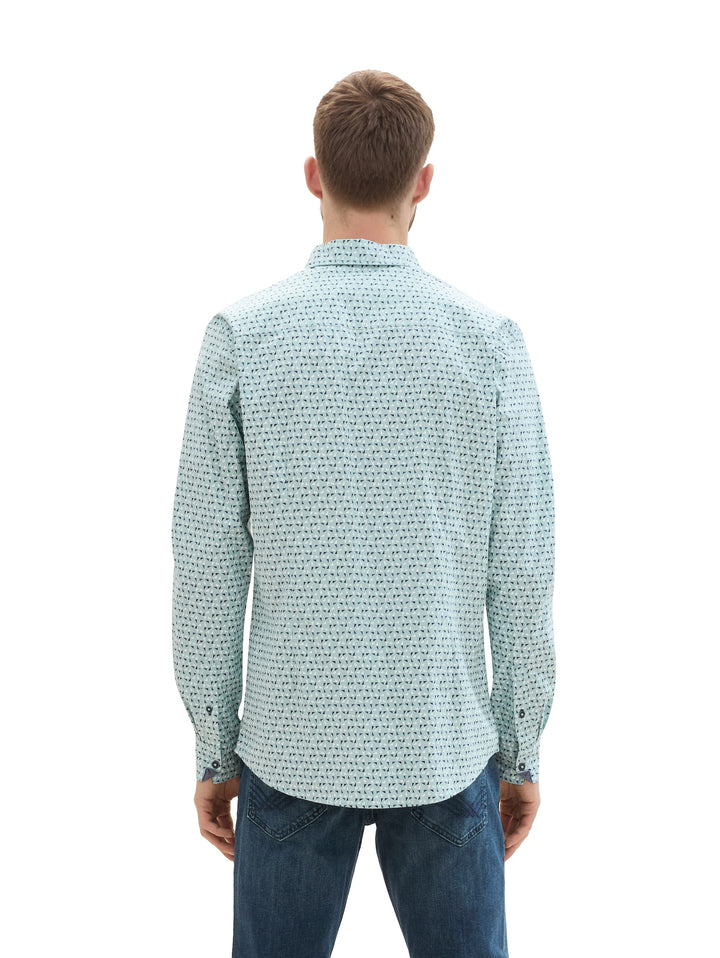 FITTED PRINTED STRETCH SHIRT