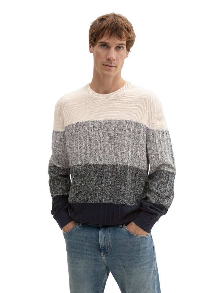 STRUCTURE MIX CREWNECK KNIT