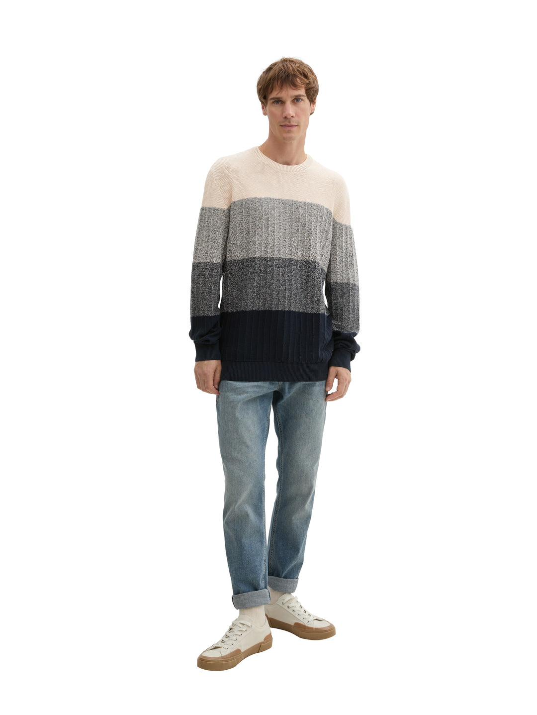 STRUCTURE MIX CREWNECK KNIT