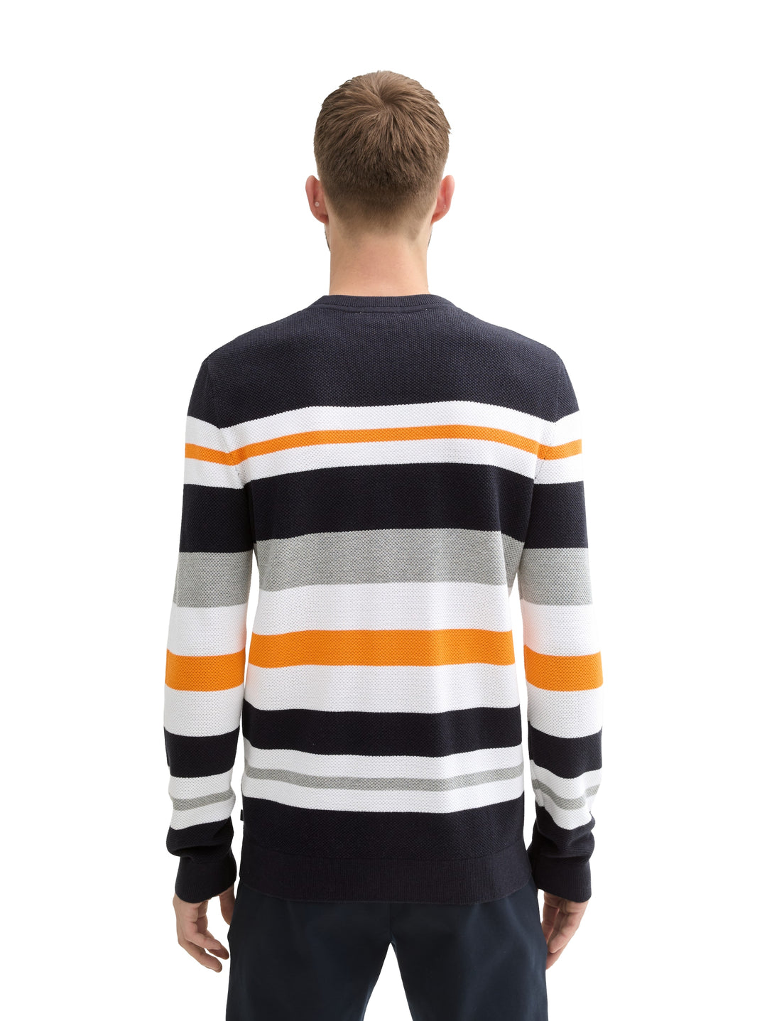 STRUCTURE STRIPE CREWNECK KNIT