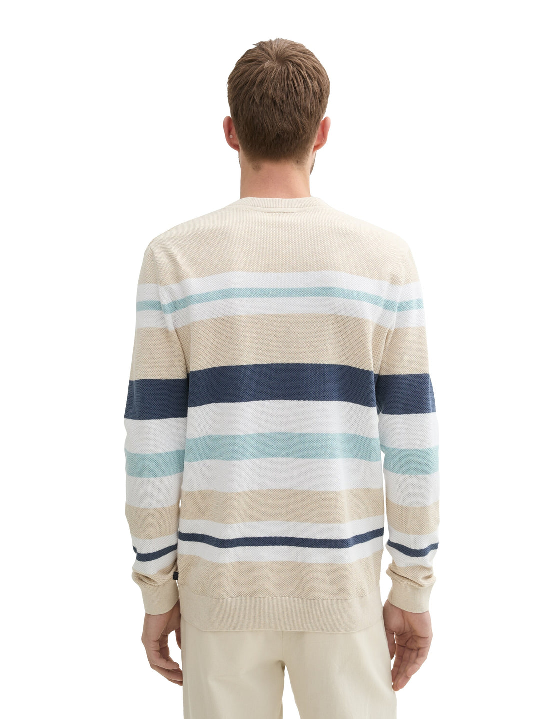 STRUCTURE STRIPE CREWNECK KNIT