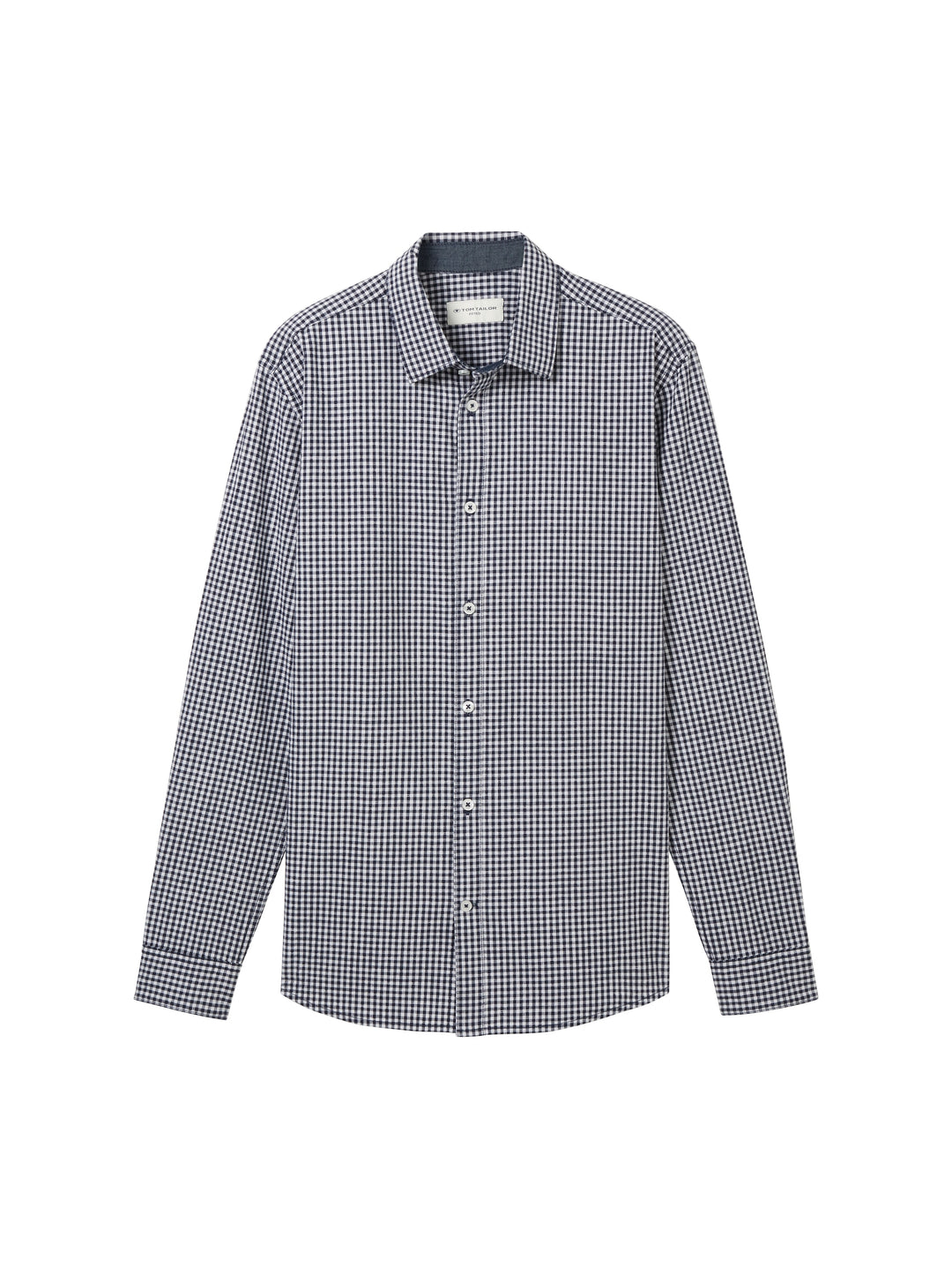 FITTED CHECKED STRUCTURE SHIRT