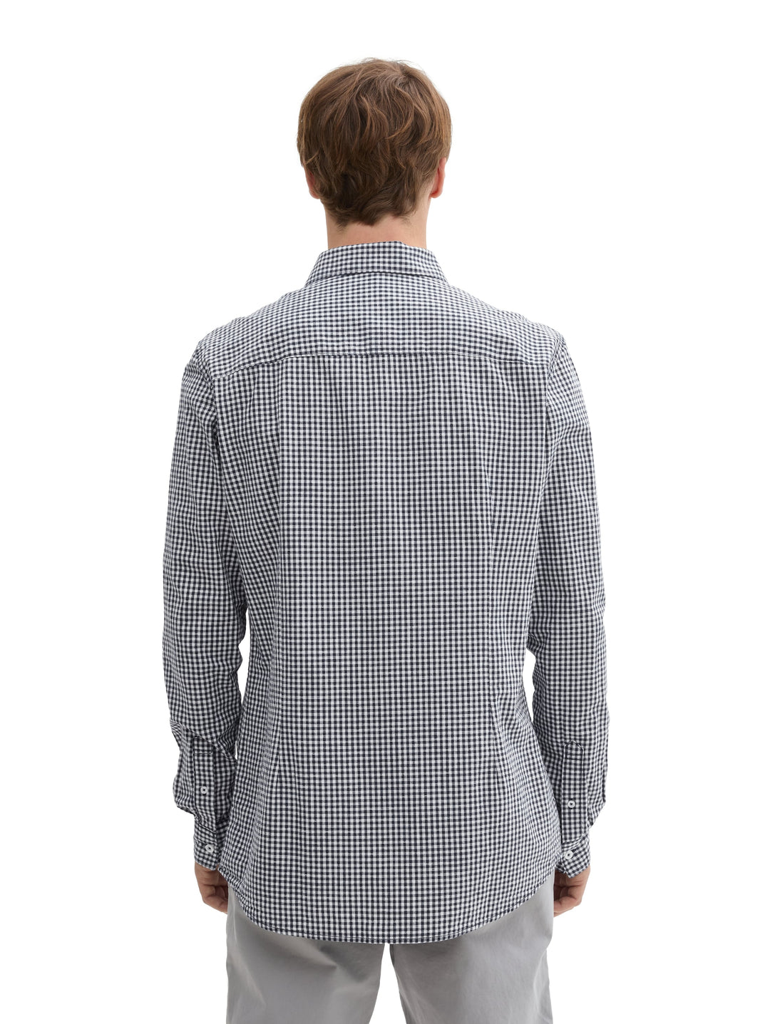 FITTED CHECKED STRUCTURE SHIRT