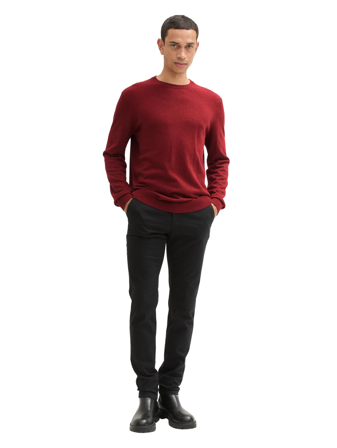 COTTON CASHMERE CREWNECK KNIT