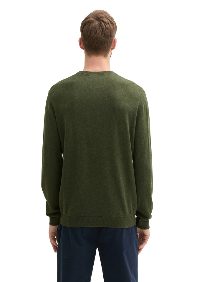 COTTON CASHMERE CREWNECK KNIT