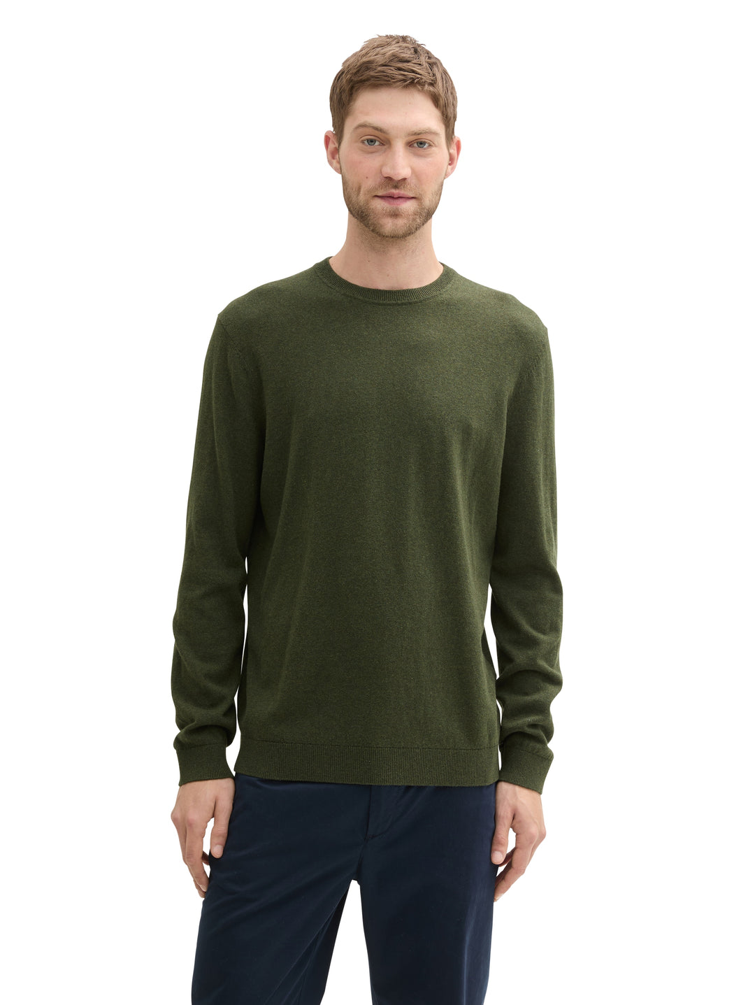 COTTON CASHMERE CREWNECK KNIT