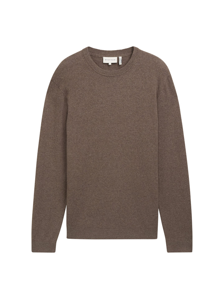 COTTON CASHMERE CREWNECK KNIT